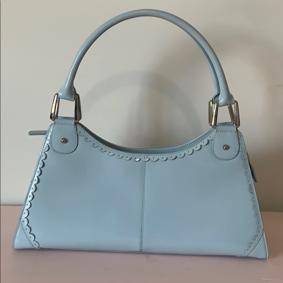 Via Spiga Handbags - Via Spiga Robin’s Egg Blue Patent Purse. Like New